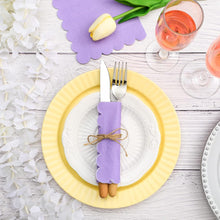 Lilac Scalloped Disposable Paper Napkin (23 x 23 cm / 120 Pc)