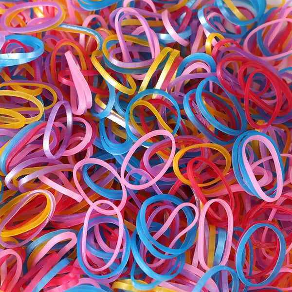 Multicolor Rubber Bands (Elastic & Reusable, Office & Home / 0.5 Inch 100GM), Hair accessories