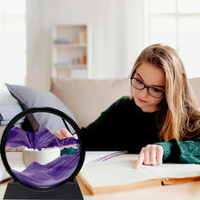 3D Moving Sand Art – Liquid Motion Deep Sea Sandscape with Round Glass Frame & ejection (1 Pc)